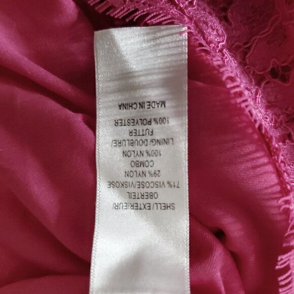 NEW Adrianna Papell Pink Lace Bodycon Dress 2 Long Sleeve Full Zipper Back - Picture 7 of 8